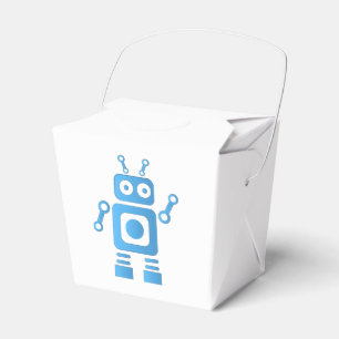 Caja Para Regalos Robot retro azul