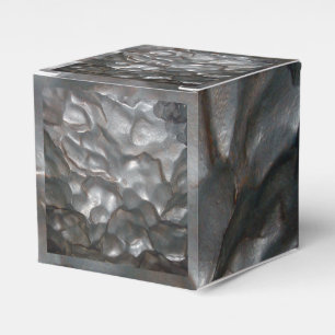 Caja Para Regalos Roca Meteorita Metálica,