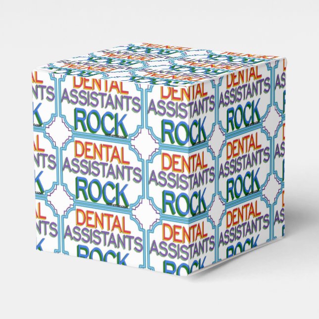 Caja Para Regalos Rock de los asistentes dentales (Costado Anverso)