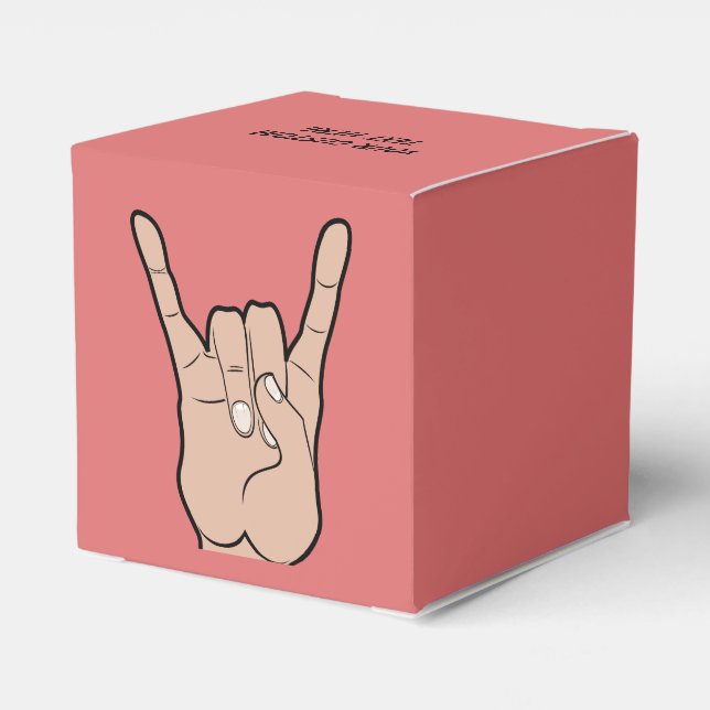 CAJA PARA REGALOS ROCK ON PERSONALIZADO (Reverso Costado)