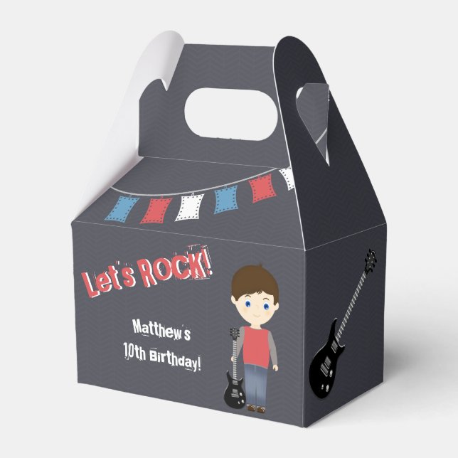Caja Para Regalos Rock Star Birthday Boy (Front Side)