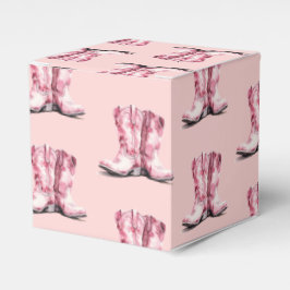 Caja Para Regalos Rodeo Cowgirl Pink Bots baby Shower