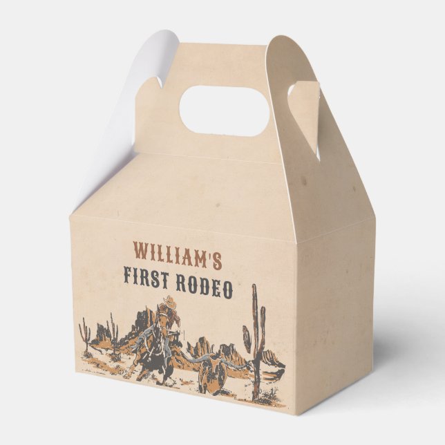 Caja Para Regalos Rodeo Western Cowboy 1 Fiesta de cumpleaños (Front Side)