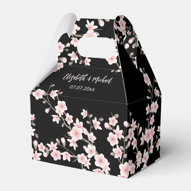 Caja Para Regalos Rojizo Flor de Cerezo | Gracias (Front Side)