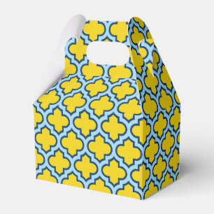 Caja Para Regalos Rojo azul amarillo y bebé, Entramado, Quatrefoil