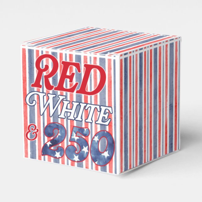 Caja Para Regalos Rojo Blanco & 250 (Costado Anverso)