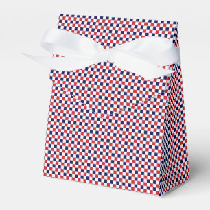 Caja Para Regalos Rojo, Blanco, Azul Gingham-PARTIDO FAVOR BOX, tien