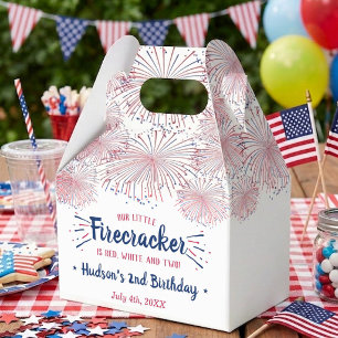 Caja Para Regalos ¡Rojo, Blanco y Dos! Fiesta de cumpleaños número 2