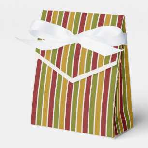 Caja Para Regalos Rojo de rubí, verde oliva, rayado de oro