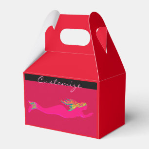 Caja Para Regalos rojo marino rosa de natación