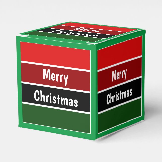 Caja Para Regalos Rojo Y Verde (Costado Anverso)