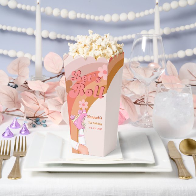 Caja Para Regalos Roll Retro Groovy Pieza de cumpleaños (Boda)