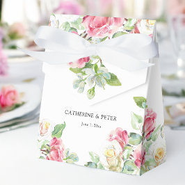 Caja Para Regalos Romantic Blush Pink/Ivory Watercolor Roses Wedding