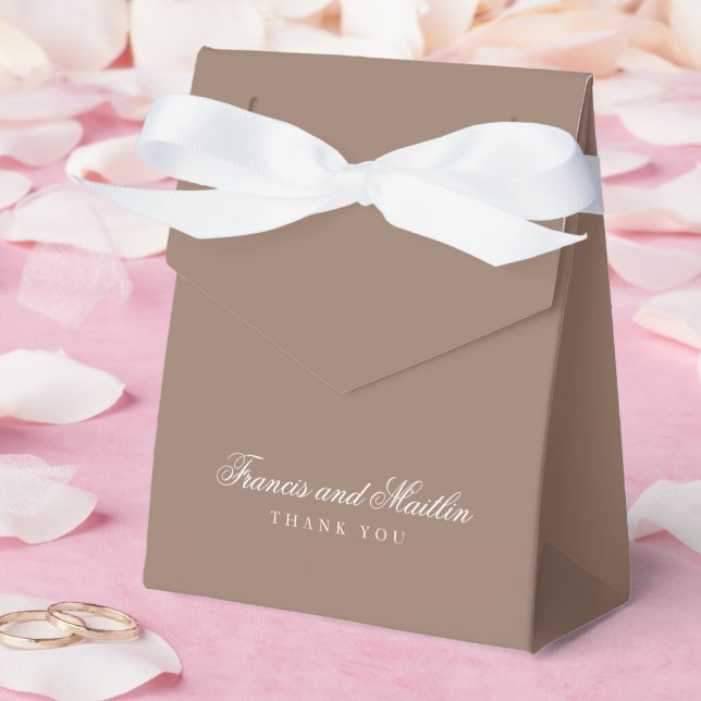 Caja Para Regalos Romantic Brown Elegant Wedding (Boda)