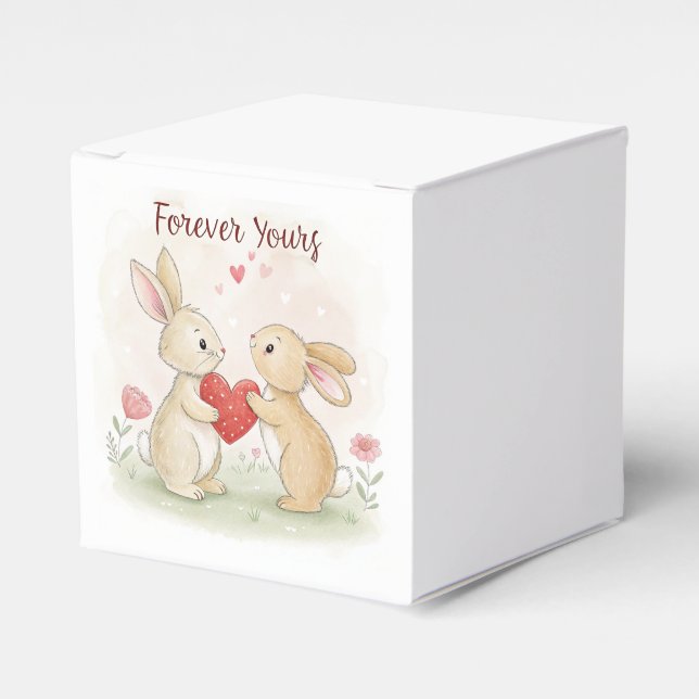 Caja Para Regalos Romantic Bunny Card - Para siempre (Costado Anverso)