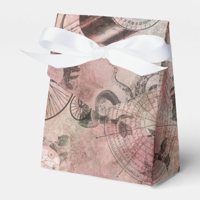 Caja Para Regalos Romantic Steampunk | Ephemera de época antigua (Front Side)