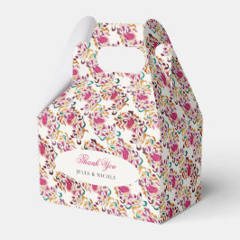 Caja Para Regalos Romántico Boda de marco floral de Pearl Swan