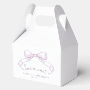 Caja Para Regalos Romántico Bow El amor de Lilac es dulce