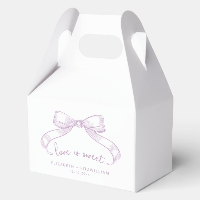 Caja Para Regalos Romántico Bow | El amor de Lilac es dulce (Anverso)