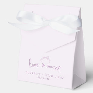 Caja Para Regalos Romántico Bow El amor de Lilac es dulce