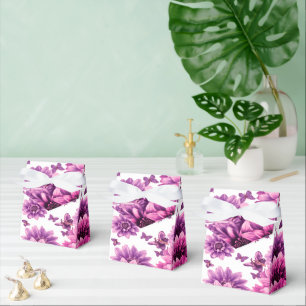 Caja Para Regalos Romántico Floral Rosado