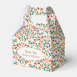 Caja Para Regalos Romántico Moderno Elegante Corona Floral Boda