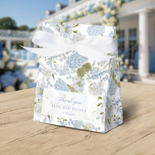 Caja Para Regalos Romántico Patrón de Alcántico Floral Azul Blanco