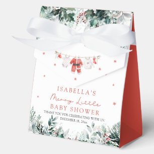 Caja Para Regalos Ropa de bebé de Navidad Merry Little Baby Shower