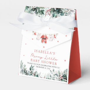 Caja Para Regalos Ropa de bebé de Navidad Merry Little Baby Shower