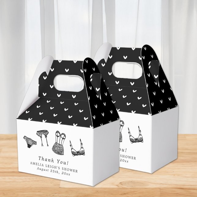 Caja Para Regalos Ropa Interior Moderna de Novia con Letra Script (Subido por el creador)