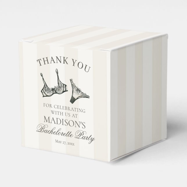 Caja Para Regalos Ropa interior negra para despedida de soltera Post (Costado Anverso)