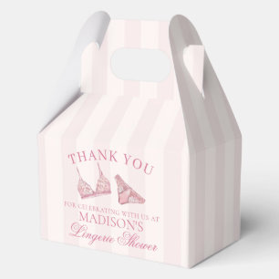 Caja Para Regalos Ropa Interior Rosa Pastel para Ducha de Despedida