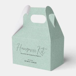 Caja Para Regalos Ropa verde Simple Script Hangover Recovery Kit
