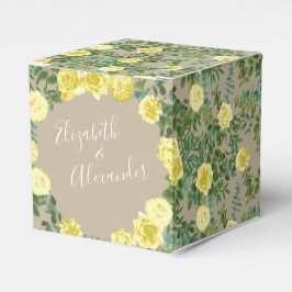 Caja Para Regalos Rosa Amarillo Vintage Elegante Boda