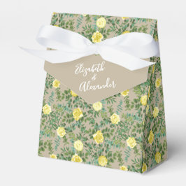 Caja Para Regalos Rosa Amarillo Vintage Elegante Boda