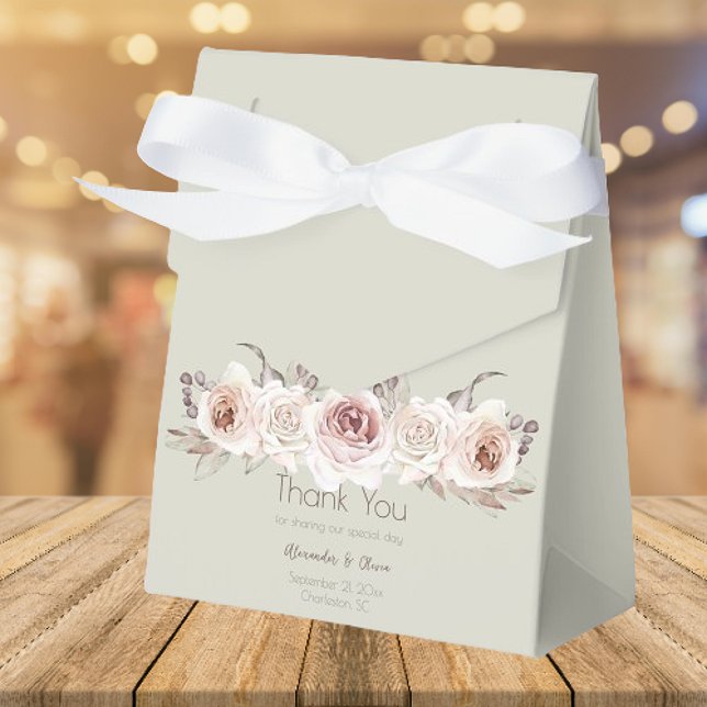 Caja Para Regalos Rosa Boda bohemio (Bohemian Rose Wedding Favor Boxes)