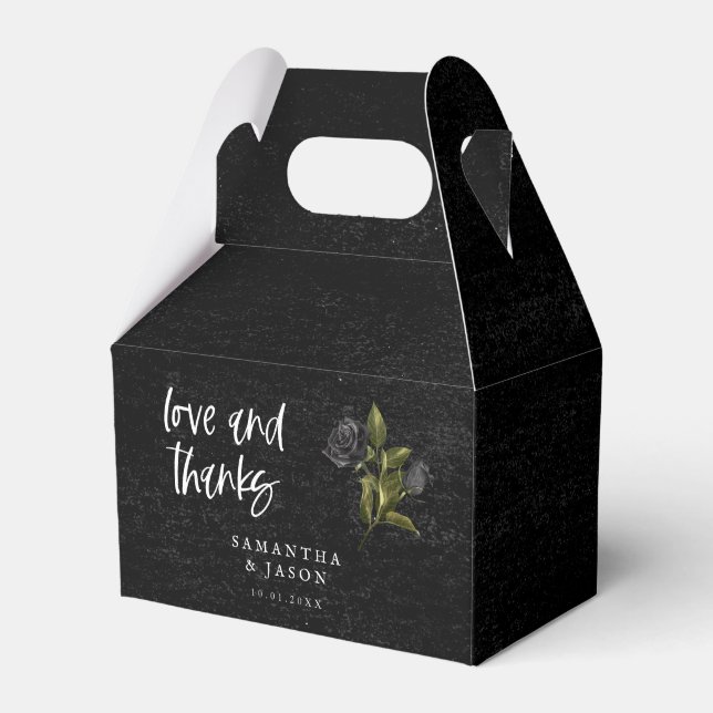 Caja Para Regalos Rosa Boda Rústico Gótico (Front Side)