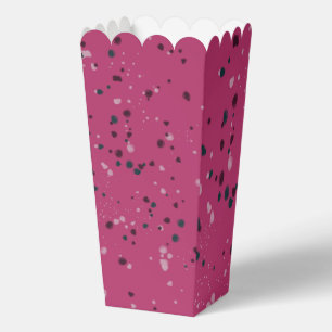 Caja Para Regalos Rosa Caliente Con Confetti
