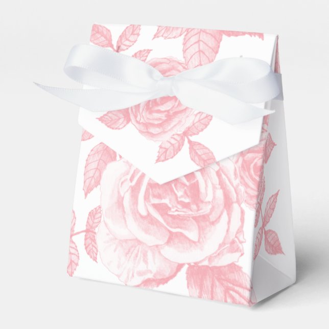 Caja Para Regalos Rosa de boceto favorece la tienda en rosa (Front Side)