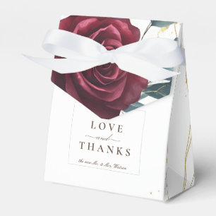 Caja Para Regalos Rosa de Borgoña