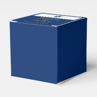 Caja Para Regalos Rosa de brújula naval en la marina y Boda amarillo