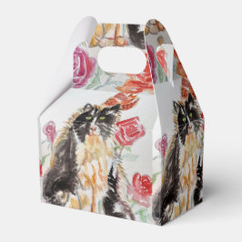 Caja Para Regalos Rosa de Chicas de gatos Rosas de burro flores