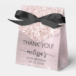 Caja Para Regalos Rosa de cumpleaños Purpurina de oro Nombre de Mono