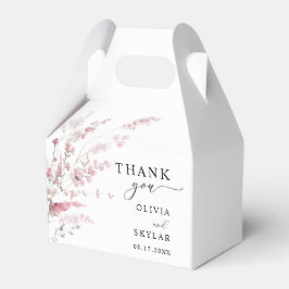 Caja Para Regalos Rosa de flores silvestres elegante Boda floral