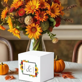 Caja Para Regalos Rosa de girasol del atardecer Boda floral