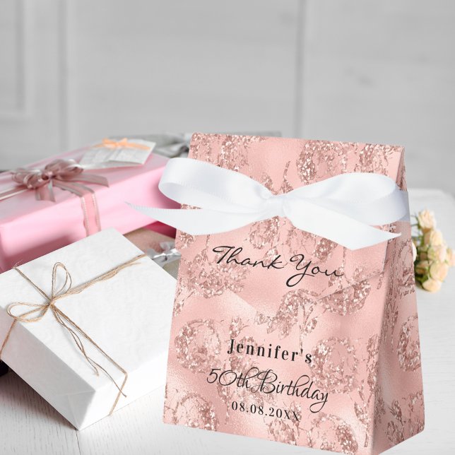 Caja Para Regalos Rosa de la fiesta de cumpleaños purpurina rosa de  (Subido por el creador)