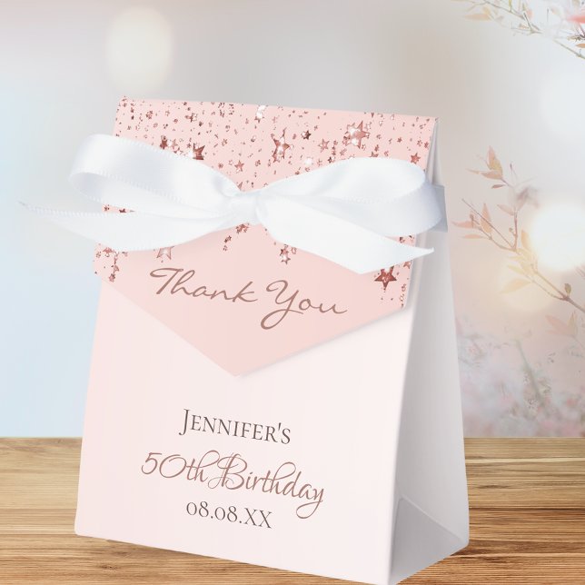 Caja Para Regalos Rosa de la fiesta del cumpleaños estrellas de colo (Subido por el creador)