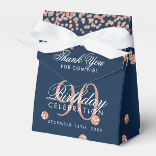 Caja Para Regalos Rosa de la Marina de Oro 90 cumpleaños gracias Co