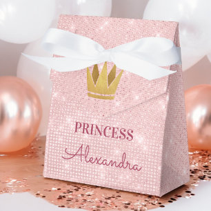 Caja Para Regalos Rosa de oro de la corona de la princesa mancha ros