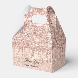 Caja Para Regalos Rosa Drips Purpurina Sweet 16th Bridal Shower Favo